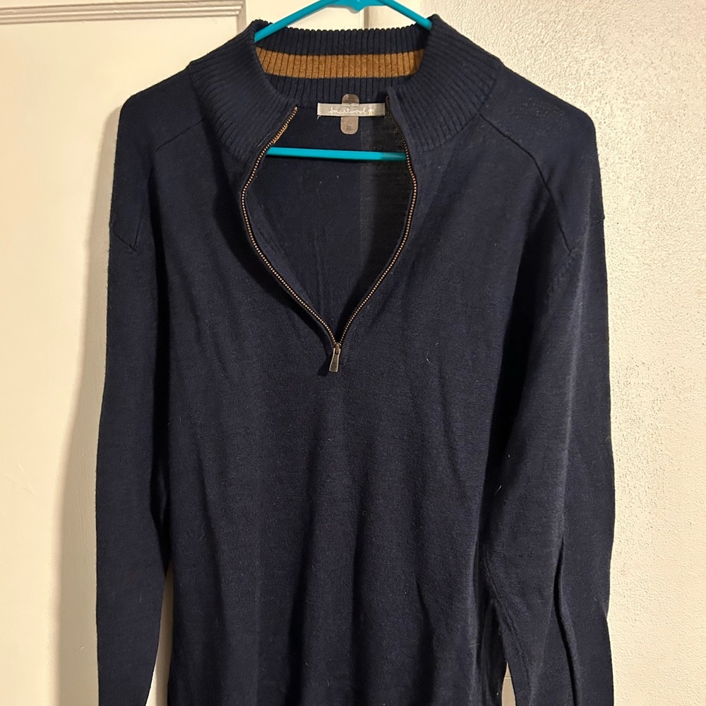 Smartwool dark blue men’s quarter zip sweater XL